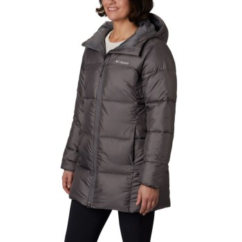 Columbia Puffect Mid Hooded, Chamarras Grises Para Mujer | 157284-AES